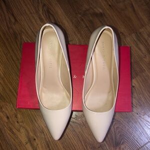 Champagne color Patent Leather Heels